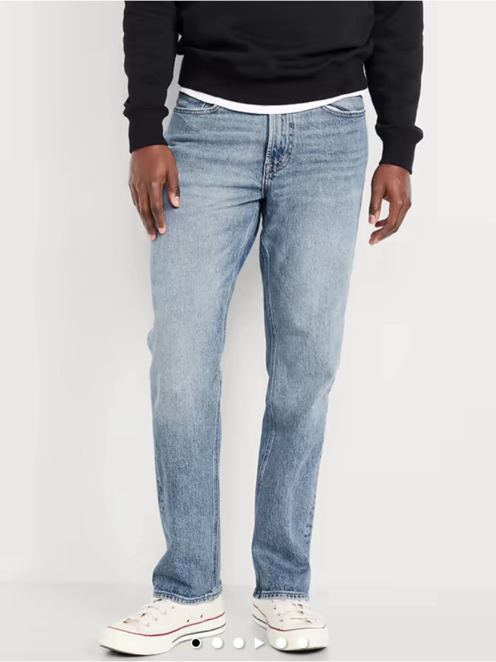 OLD NAVY Size 38x 30 Mens STRAIGHT Leg LIGHT Wash Cotton DENIM Jeans